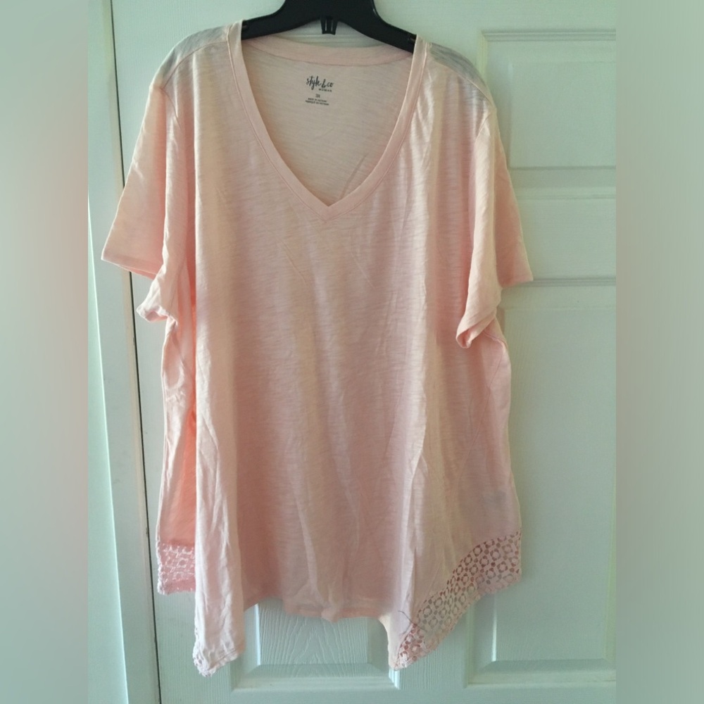 Sz 3X pink tunic t-shirt